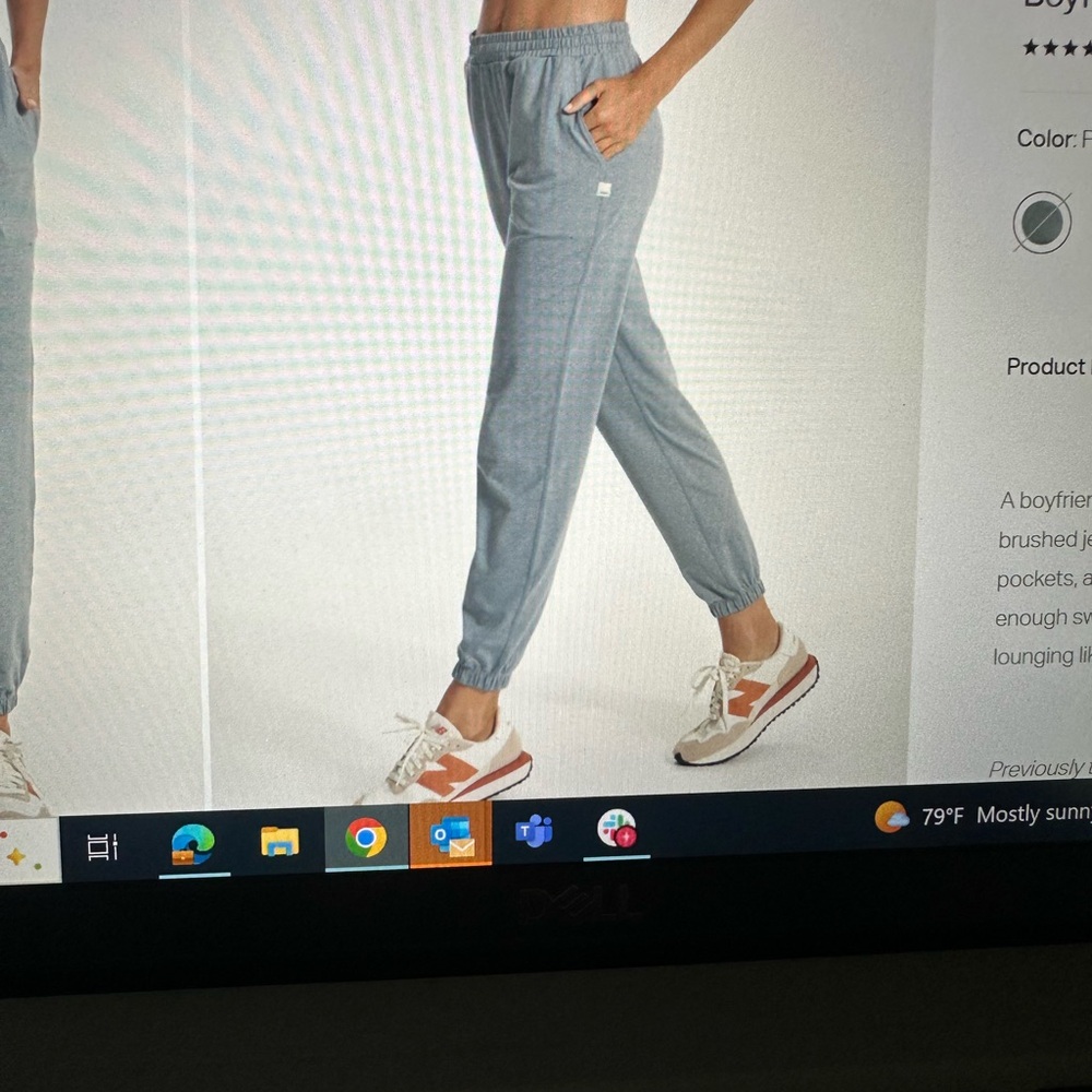 Vuori Boyfriend Jogger and Halo crew neck longsleeve